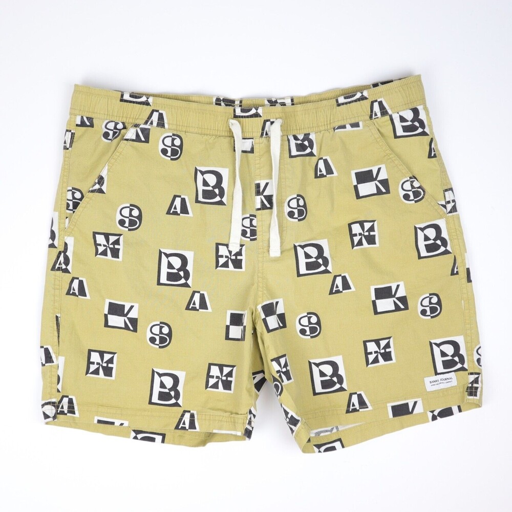 Banks Journal Surf Skate Walkshort Cotton Stretch Latter Logo Mens Size 38 x 6